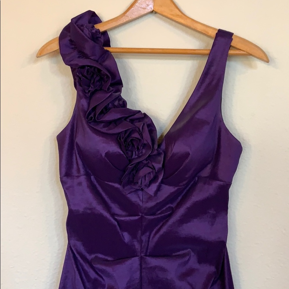 Purple Dress with Flower Detail